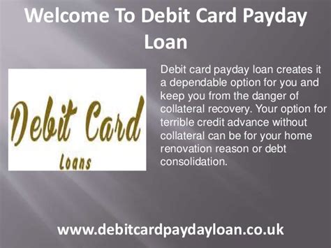 Debit Card Cash Loans